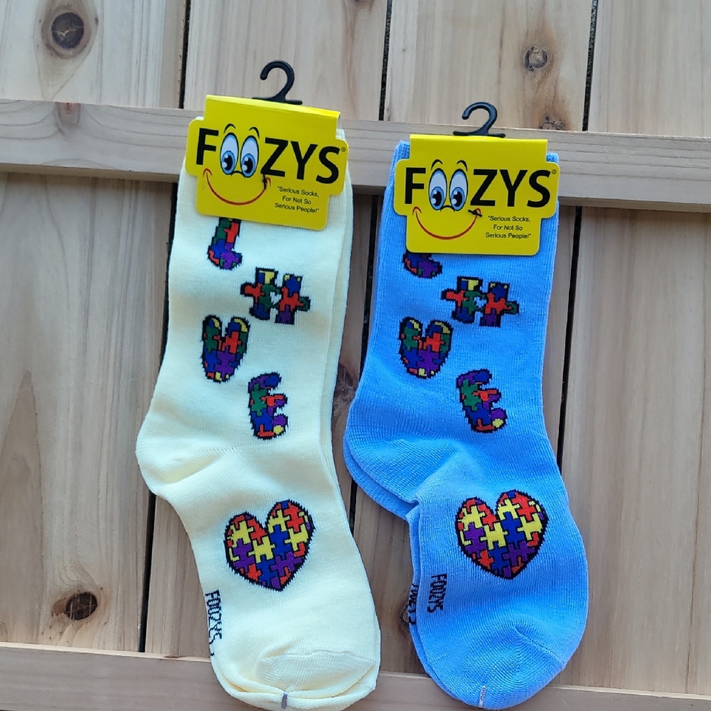 NWT Foozy's Unisex Atusim Awareness Socks Set